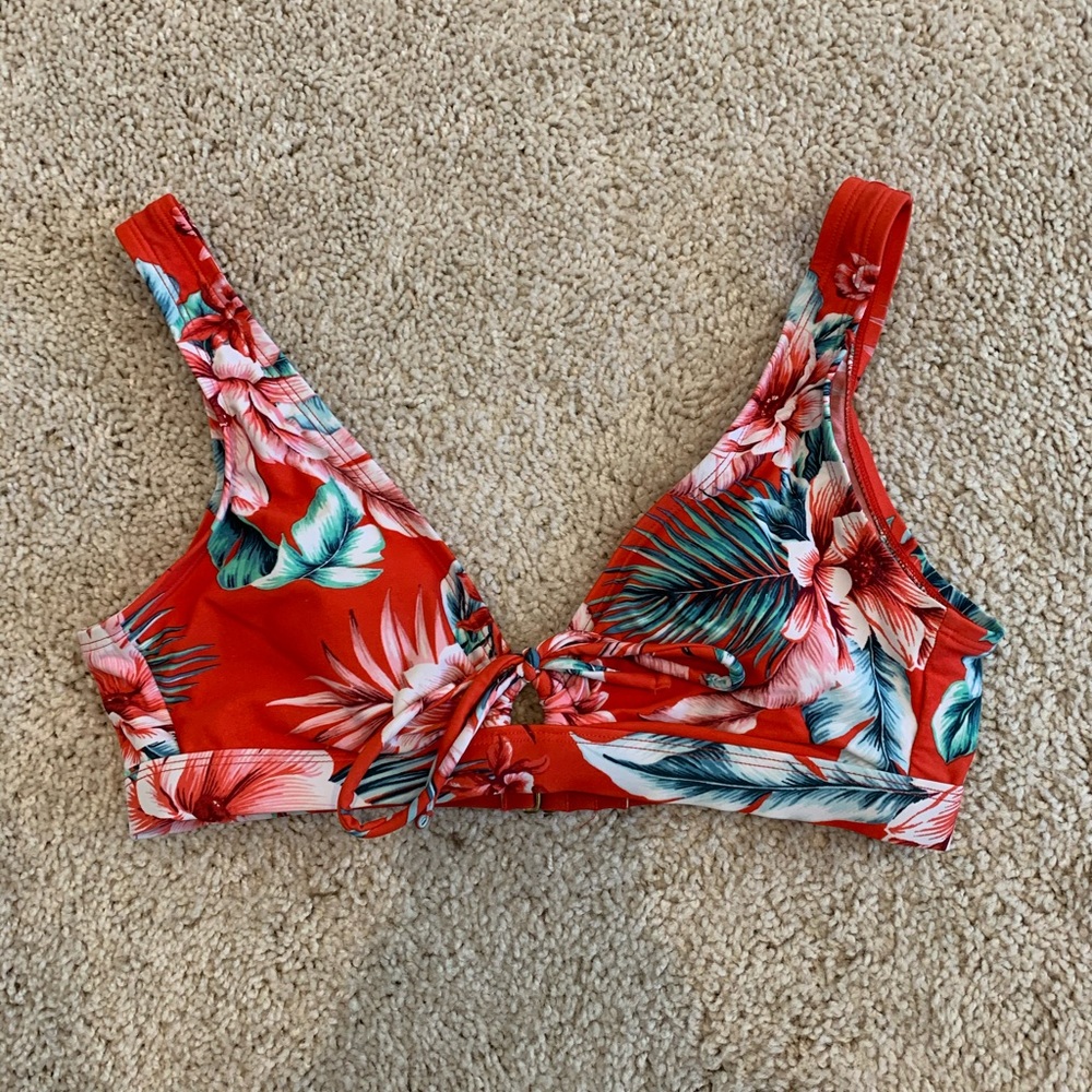 Red Hawaiian Bikini Top